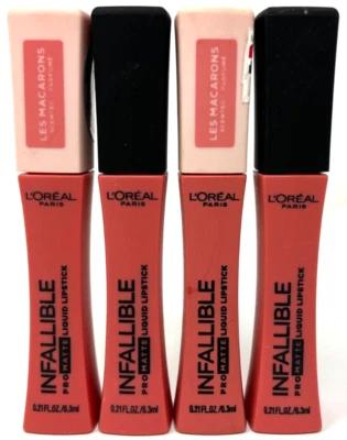 (4) Loreal Infallible Pro Matte Liquid Lipstick 0.21 fl oz Sealed 824 Guava Gush - Image 1 of 3