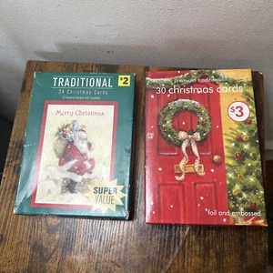 2 Box Vintage Fantus verschiedene Weihnachtskarten (30) und (24) - Bild 1 von 9