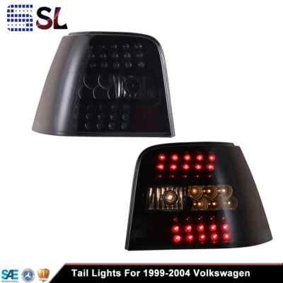 Pair Tail Lights for 1999-2006 Volkswagen Golf GTI MK4 LED Rear Brake Lamps  - Image 1 of 4