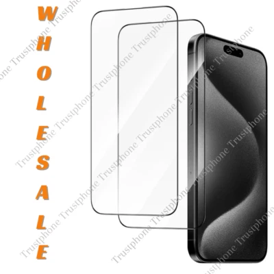 Tempered Glass Screen Protector For iPhone 15 14 13 12 11 Pro Max X XS XR 8 Lot - Image 1 of 4