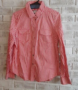 Nautica Gingham Check Button Up sz L Tab Sleeve Versatile Classic - Imagen 1 de 8
