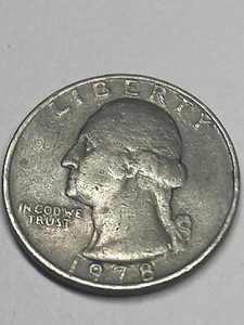 Cuarto de dólar de EE. UU. 1978 moneda de plata sin como nueva Washington Liberty reverso de colección dinero - Imagen 1 de 7