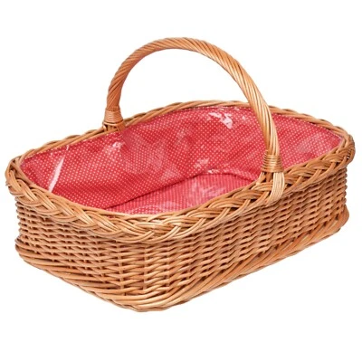 Weidentablett Tablettkorb Korbtablett Tablett Weide Serviertablett mit Einlage R - Bild 1 von 4