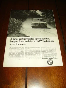 1969 BMW SPORT SEDAN  ***ORIGINAL VINTAGE AD***  - Picture 1 of 1