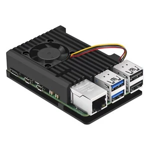 Boîtier en métal pour Raspberry Pi 5 Pi 5 avec 4-Pin PWM 30mm Ventilateur Ras... - Photo 1/8