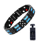 Men's Carbon Blue Magnetic Bracelet - Stylish Fashion Accessory for Daily Wear
