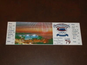 1993 INDIANS FINAL SERIES COMMUNAL FULL TICKET VS WHITE SOX BO JACKSON HR - Bild 1 von 2