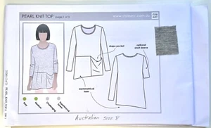 Style Arc Pearl Knit Top Pattern. Includes Label. Austalian Sz 8. UNCUT, FF. OOP - Picture 1 of 1