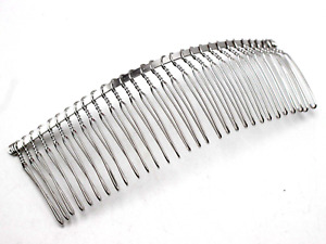 5 Silver Tone Metal 30-Teeth Hair Side Combs Clips 110X37mm for Hair Accessories