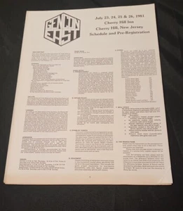 1981 TSR 1ST GEN CON EAST ORIGINAL PROGRAM CHERRY HILL NJ EXTREMELY RARE - Picture 1 of 2