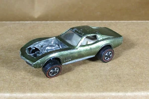 1968 Vintage Mattel HOT WHEELS REDLINE Custom Corvette Green no hood No Reserve! - Picture 1 of 3