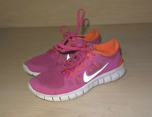 Nike Free 5.0 Pink Orange Running Training Shoes Girls Youth 4Y 580565-600 - Picture 1 of 8