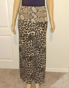 DAMENGRÖSSE M PRELUDE ANIMAL PRINT SCHWARZ, BRAUN & BEIGE VOLLE LÄNGE ROCK - GEBRAUCHT, IN EINWANDFREIEM ZUSTAND - Bild 1 von 7