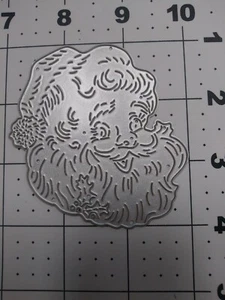 Herramienta troquelada universal de metal delgado Navidad Santa Claus Ho ho barba centelleante - Imagen 1 de 2