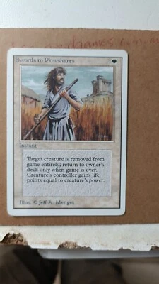 mtg - Swords to Plowshares - Unlimited Edition SEE IMAGE - Image 1 of 2