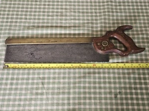 A Beautiful Brass  Tenon Saw By W.Tyzack Sons & Turner 14" Blade - Picture 1 of 14