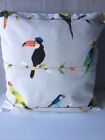 Birds 16" x 16" / 18" x 18" Cushion Cover in 'Toucan Talk' Fabric by Prestigious