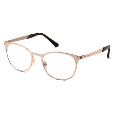 Gafas Tom Ford Unisex Marco Redondo Oro Rosa Brillante, 52 mm FT5732-B 028 Foto 1 de 2