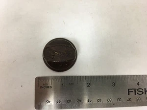 Vintage großer erhöhter Blitzknopf mit Holzrock  - Bild 1 von 4