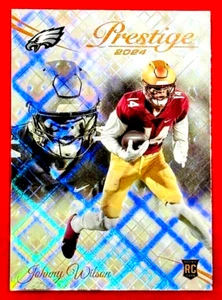 Tarjeta de novato Panini Prestige Johnny Wilson Hyper 2024 RC #373 Philadelphia Eagles - Imagen 1 de 2