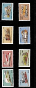 Liberia 2003 - Trains - Set of 8 Stamps MNH - Picture 1 of 1