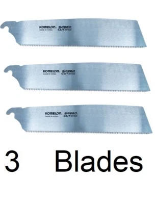 KOMELON Single Edged Wood Saw Blade Set of 3 SPEED CUT 265mm OSB-265 Korea PICS! - Image 1 of 4