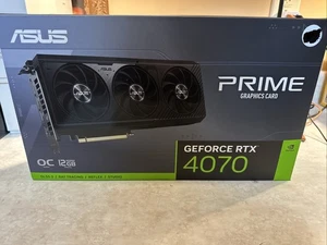ASUS Prime NVIDIA GeForce RTX 4070 OC Edition 12GB GDDR6X Graphics Card - Picture 1 of 14