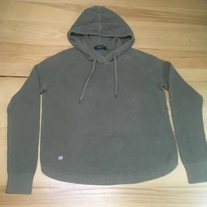 Suéter Pullover Lauren Ralph Lauren Tejido Gofre Verde Oliva Con Capucha M Cápsula - Imagen 1 de 17