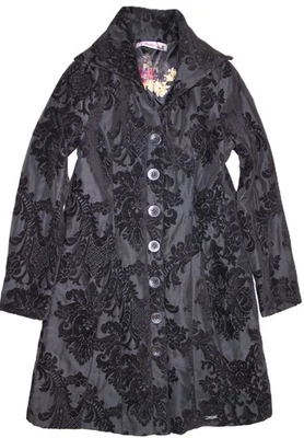 Abrigo DESIGUAL España Negro Jacquard Texturizado Bordado Talla EU 40 Foto 1 de 4