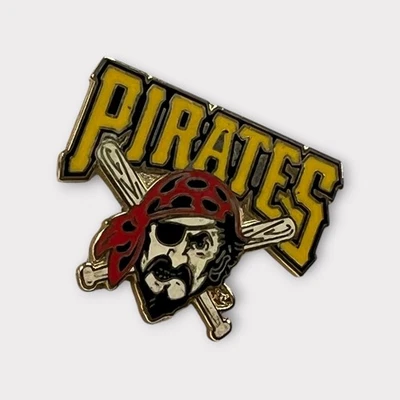 Vintage 1997 MLB Pittsburgh Pirates Logo Flag Crossed Bats Souvenir Pin - Image 1 of 4
