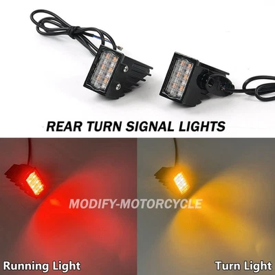 Rear Turn Signal LED Lights For Harley Softail Street Bob FXBB / FXBBS 2018-2024 - Image 1 of 4