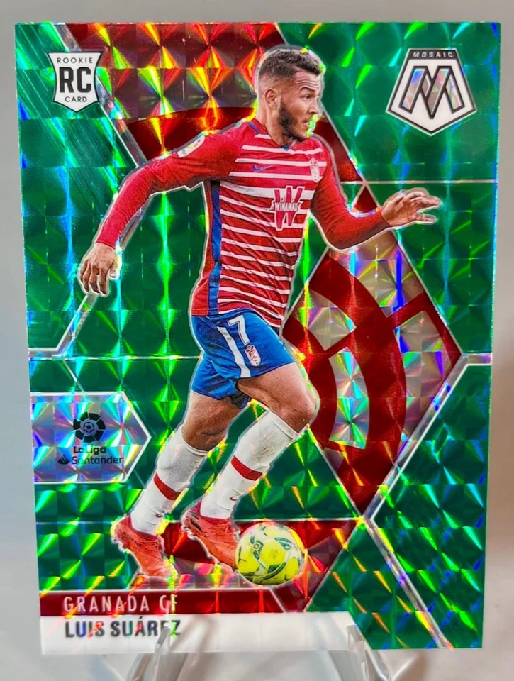 Luis Suarez RC Granada Colombia 2020-2021 Mosaic Green Prizm #5 Panini - Image 1 of 3