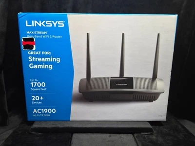 LINKSYS MAX-STREAM AC1900 Dual-Band WiFi 5 Router EA7430 New - Image 1 of 4