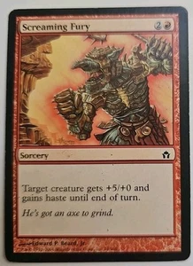 MTG Magic The Gathering Card Screaming Fury Sorcery Red Fifth Dawn - Picture 1 of 2