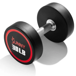 Sunny Health & Fitness Round Urethane Dumbbell - 30 LB - Picture 1 of 7