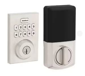 Kwikset Powerbolt 250 10 Tasten Tastatur elektronisches Riegelschloss in Satin Nickel - Bild 1 von 8