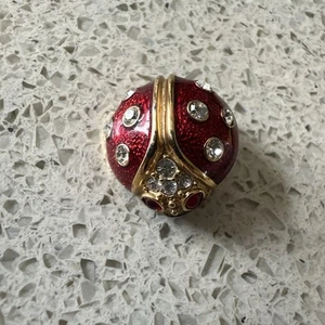 Broche/Pin Ladybug Vintage KREMENTZ Cristal Esmaltado - Imagen 1 de 5