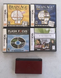 Consola Nintendo DS Lite USG-001 Rojo Carmesí/Negro Para Repuestos Reparación 4593 Caja1 - Imagen 1 de 11