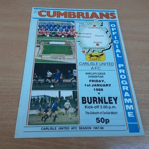 Carlisle United v Burnley (D4) 1/1/1988 - Imagen 1 de 2