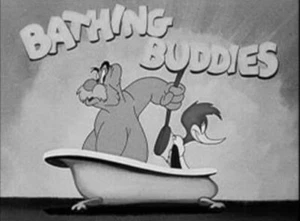 16mm Woody Woodpecker in "BATHING BUDDIES" B&W (1946) - Picture 1 of 5