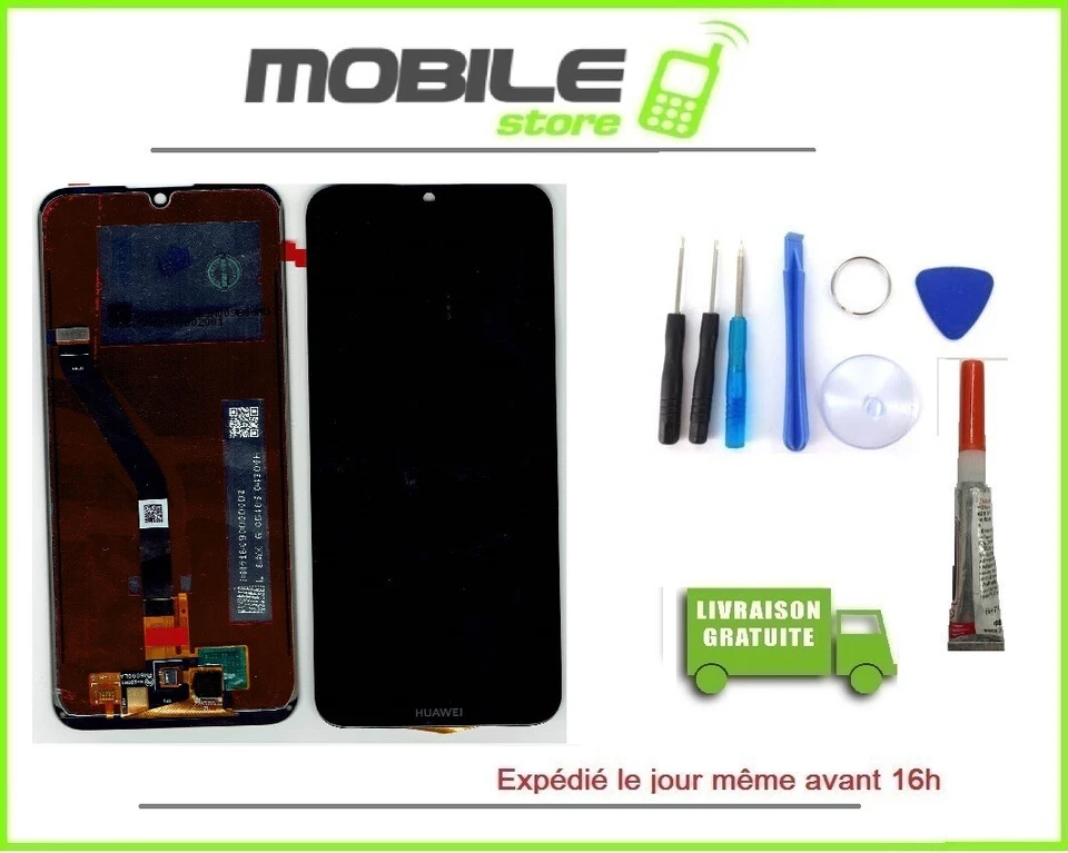Vitre Tactile + Ecran LCD pour HUAWEI HONOR 8A NOIR + outils + colle - Photo 1/1