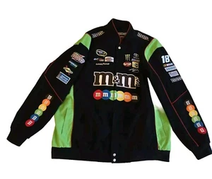 Kyle Busch M&Ms Candy Full-Snap Twill Jacke M&M Nascar schwarze Jacke 3XL - Bild 1 von 18