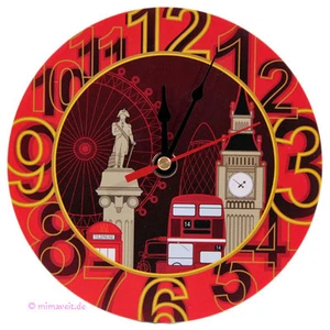 Wanduhr Bilderuhr Uhr Bild Deko Holz - Großbritannien London Sehenswürdigkeiten - Bild 1 von 1