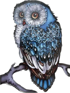Owl  Wooden Jigsaw Puzzles, unique irregular animal shaped Great  Gifts - Afbeelding 1 van 12