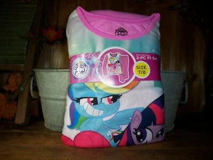 MY LITTLE PONY GIRLS 2 PIECE FLANNEL PAJAMA SLEEP SET SIZE 7-8 LONG SLEEVE NEW - Picture 1 of 1