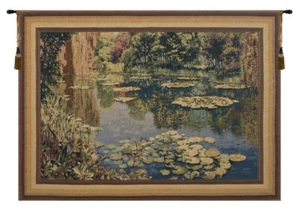Claude Monet Arte Belga Tapiz Colgante de Pared Lago Giverny Escena, Decoración del Hogar - Imagen 1 de 6