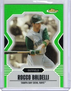 2007 Topps Finest Green Refractor #48 Rocco Baldelli 4/199 - Picture 1 of 2