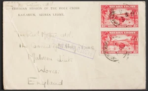 Sierra Leone. Cover Yvert 160(2). 1940. 1 ½ P Red, Two Stamps. Cover Of The LIB - Picture 1 of 1
