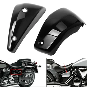 Cubiertas de carenado lateral de batería para Yamaha V Star 1300 XVS1300 2007-2017 negro brillante - Imagen 1 de 12