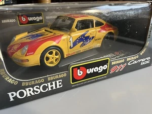 Bburago 1993 Porsche 911 Carrera (964) Racing Yellow 1/18 - Picture 1 of 6